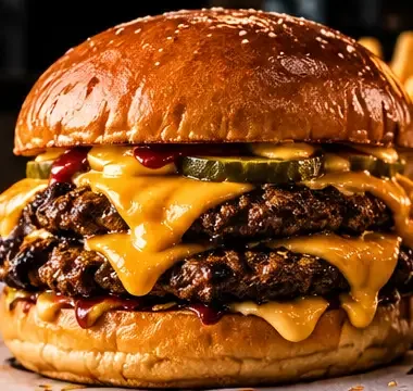 Smash burger halal cheddar fondu L'Escale rue des Augustins Metz
